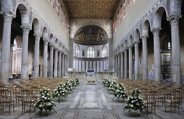 Italy, Lazio, Rome, Aventine Hill, church of Santa Sabina, interior