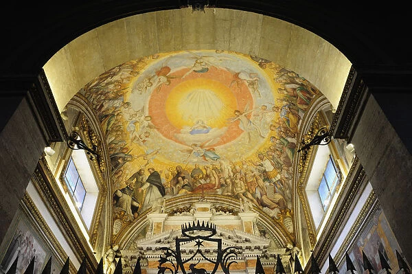 Italy, Lazio, Rome, Aventine Hill, church of Santa Sabina, frescoed ceiling of side chapel