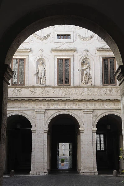 Italy, Lazio, Rome, Centro Storico, Palazzo Spada inner courtyard