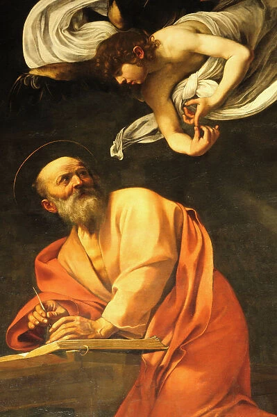 Italy, Lazio, Rome, Centro Storico, church of San Luigi dei Francesi, interior, St Matthew & the Angel by Caravaggio