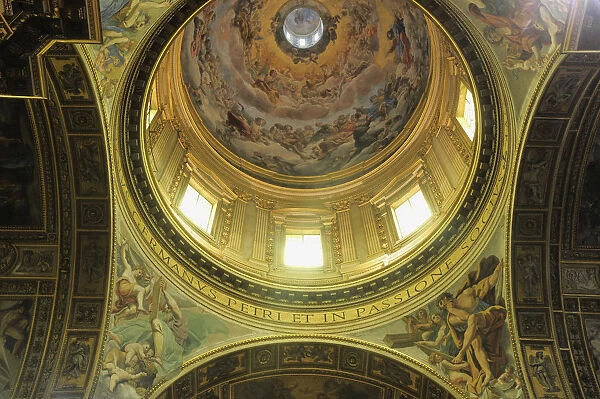 Italy, Lazio, Rome, Centro Storico, church of Sant Andrea della Valle, interior cupola