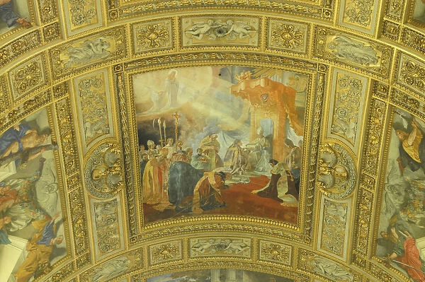 Italy, Lazio, Rome, Centro Storico, church of Sant Andrea della Valle, ceiling painting detail