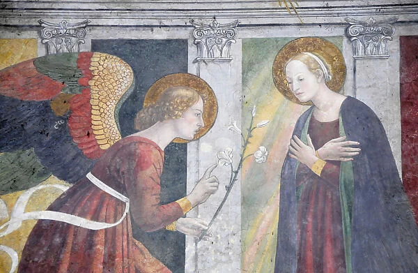 Italy, Lazio, Rome, Centro Storico, Pantheon, fresco of The Annunciation by Melozzo da Forli