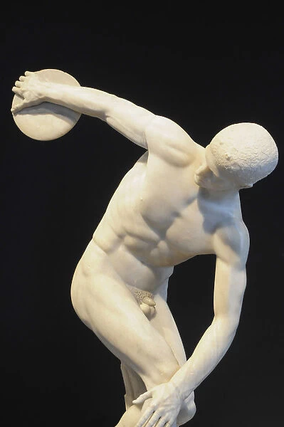 Italy, Lazio, Rome, Esquiline Hill, Palazzo Massimo, Museo Nazionale Romano, Roman copy of Greek bronze statue, Lancellotti Discobolus discus thrower