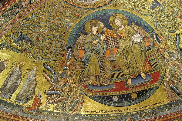 Italy, Lazio, Rome, Esquiline Hill, Basilica of Santa Maria Maggiore, mosaic decorated apse
