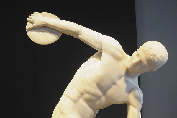 Italy, Lazio, Rome, Esquiline Hill, Palazzo Massimo, Museo Nazionale Romano, Roman copy of Greek bronze statue, Lancellotti Discobolus discus thrower