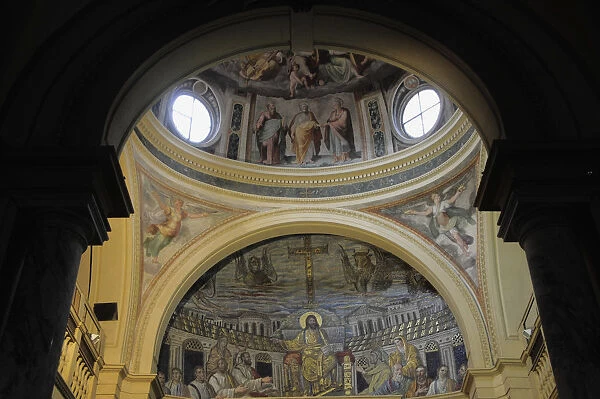 Italy, Lazio, Rome, Esquiline Hill, church of Santa Prudenziana, interior mosaic & altar