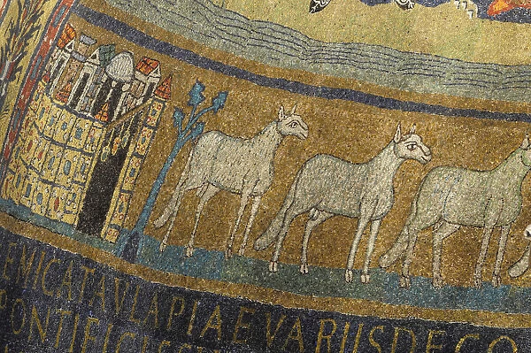 Italy, Lazio, Rome, Esquiline Hill, Santa Prassede church, 9th Century mosaics in the apse