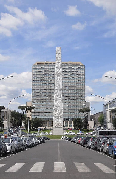 Italy, Lazio, Rome, EUR, Marconi obelisk