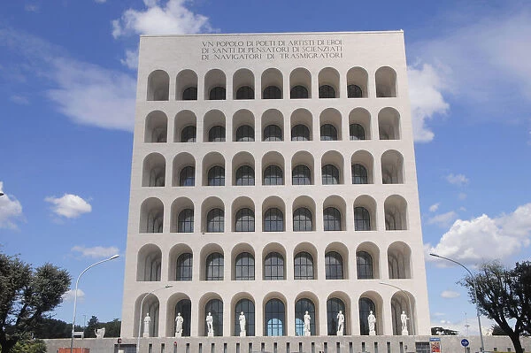 Italy, Lazio, Rome, EUR, Palazzo della Civilta del Lavori