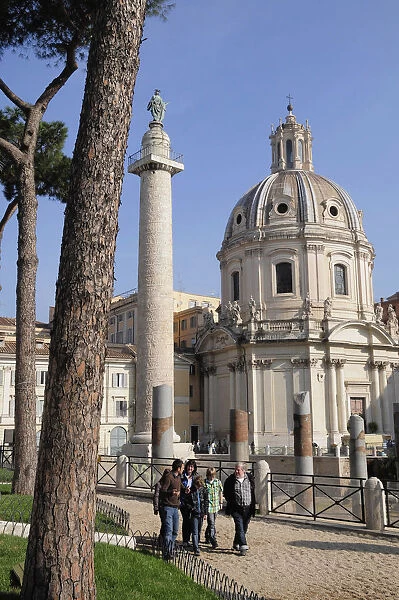 Italy, Lazio, Rome, Fori Imperiali, general view with Trajans Column