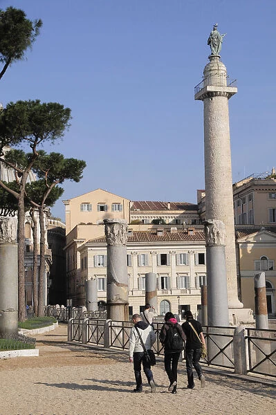Italy, Lazio, Rome, Fori Imperiali, general view with Trajans column