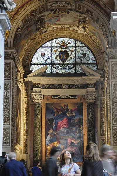 Italy, Lazio, Rome, Northern Rome, Piazza del Popolo, church of Santa Maria del Popolo, Cerasi Chapel