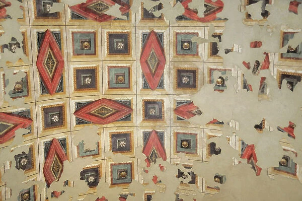 Italy, Lazio, Rome, The Palatine, House of Augustus, vaulted ceiling painting