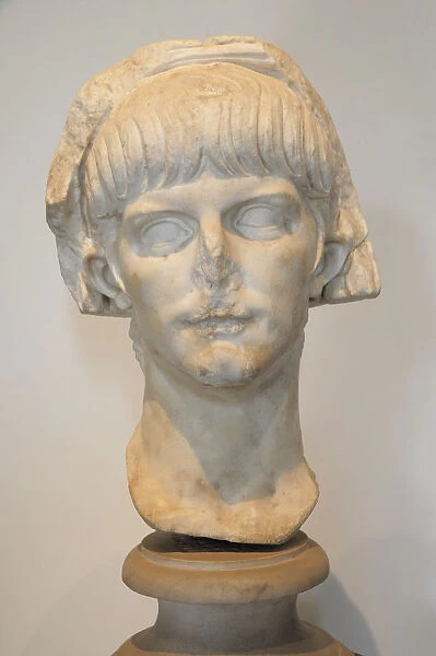 Italy, Lazio, Rome, The Palatine, Palatine Museum, bust of Nero