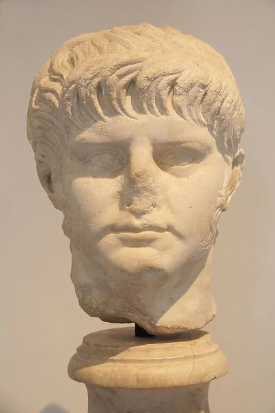 Italy, Lazio, Rome, The Palatine, Palatine Museum, bust of Nero