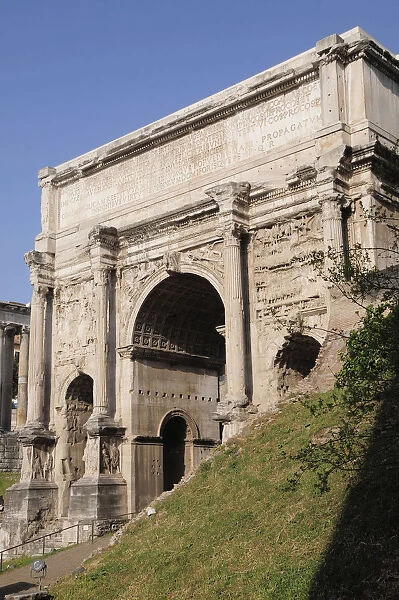 Italy, Lazio, Rome, Roman Forum, Foro Romano, Arch of Septimus Severus