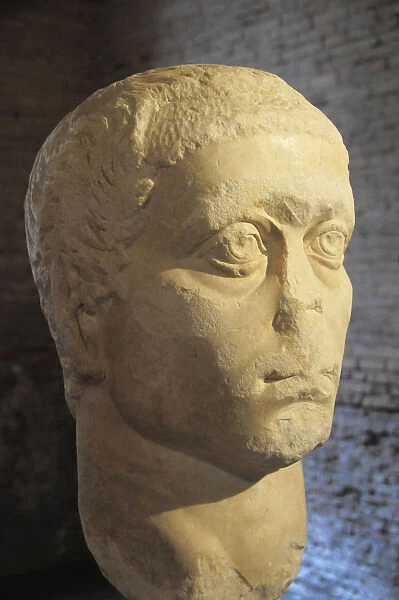 Italy, Lazio, Rome, Trajans Market, bust of Constantine 1st Century AD