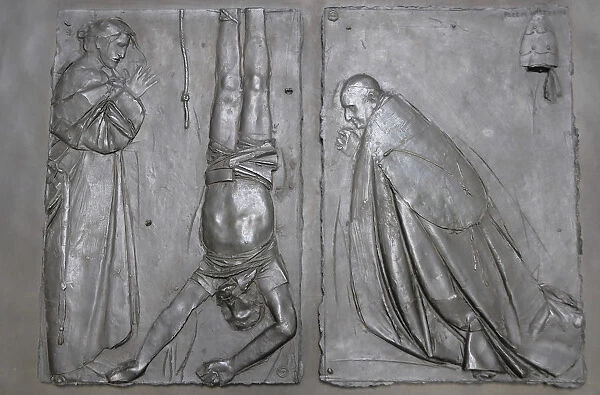 Italy, Lazio, Rome, Vatican City, St Peters Square, St Peters Basilica, bronze panels from Door of the Dead