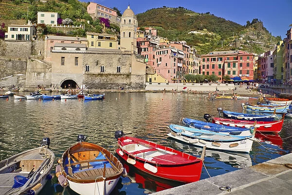 Italy, Liguria, Cinque Terre, Vernazza, Church of Santa Margherita di Antiochia