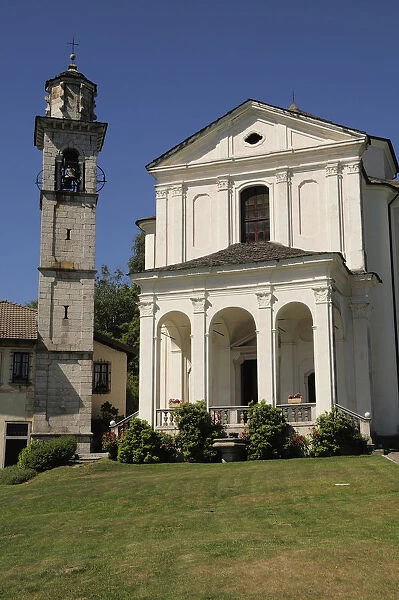 Italy, Lombardy, Lake Orta, Church of Madonna del Sasso