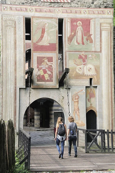 Italy, Piedmont, Turin, gateway, Borgo Medioevale
