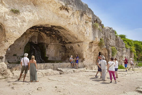 Italy, Sicily, Syracuse, Grotta Del Museion located above the Greek Theatre, Neapolis Archaeological Park