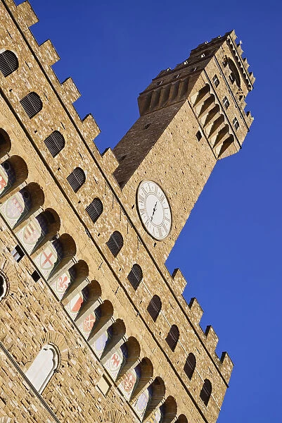 Italy, Tuscany, Florence, Piazza della Signoria, Palazzo Vecchio