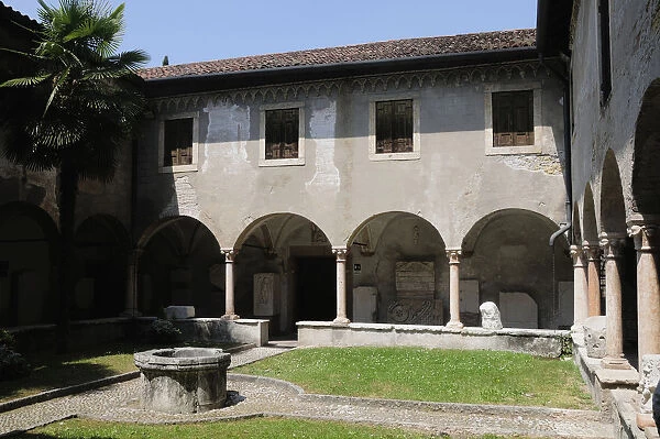 Italy, Veneto, Verona, cloisters of the Archaeological Museum, Teatro Romano