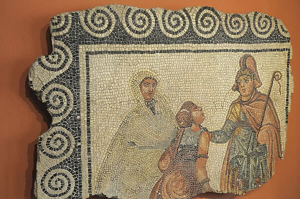 Italy, Veneto, Verona, Roman floor mosaic, Archaeological Museum, Teatro Romano