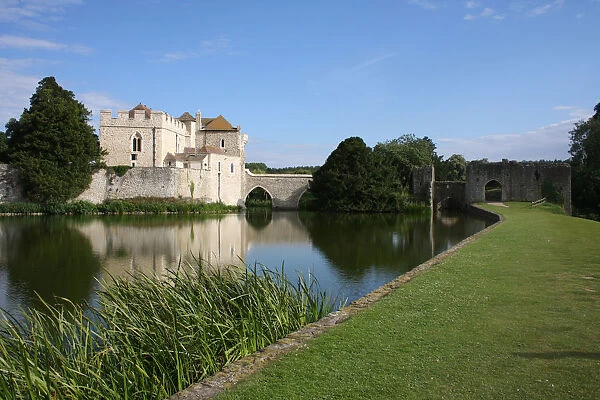 Leeds Castle with moat and bridge