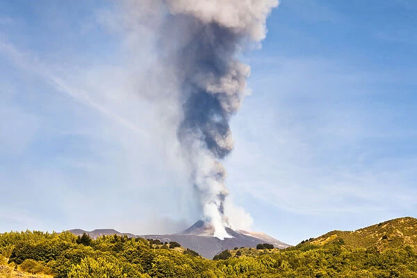 Mount Etna erupting on 8th September 2011, Sicily, Italy