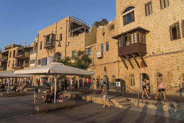 Old stone buildings on the waterfront at Old Jaffa