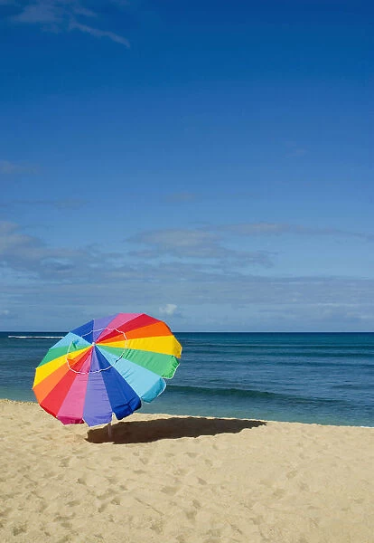 Parasol on waikiki beach