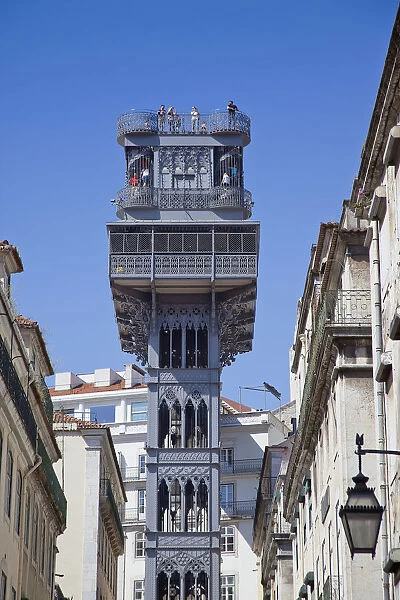 Portugal, Estredmadura, Lisbon, Baixa, Elevador Santa Justa