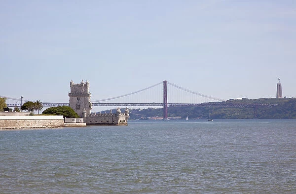 Portugal, Estredmadura, Lisbon, Belem, Torre de Belem built as tower fortress between 1515-1521 on the banks of the river Tagus