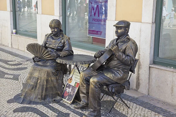 Portugal, Estremadura, Lisbon, Baixa district, Fado street performers
