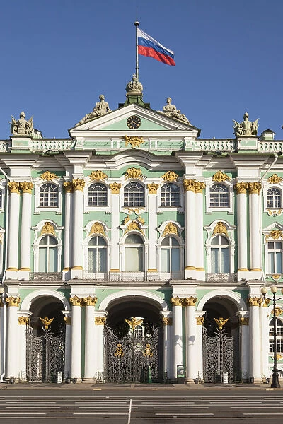 Russia, Saint Petersburg, The Winter Palace, Hermitage Museum, from Palace Square