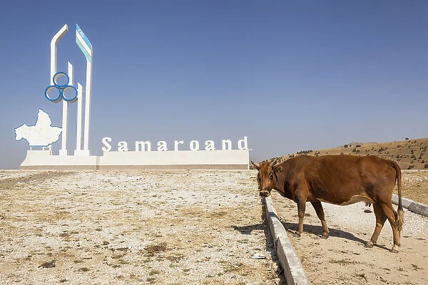 Samarqand sign, Samarkand, Uzbekistan