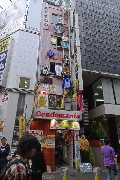 Shibuya shop selling condoms Condomania on the Center Gai main shopping area