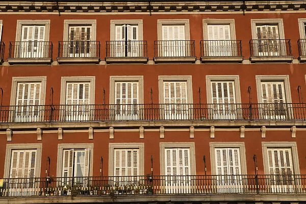 Spain, Madrid, Apartments in the Plaza Mayor