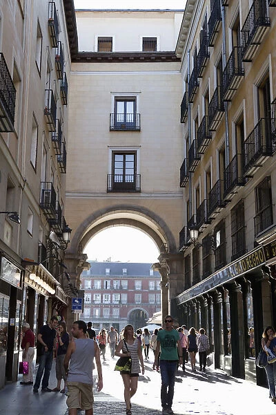 Spain, Madrid, Archway leading to the Plaza Mayor