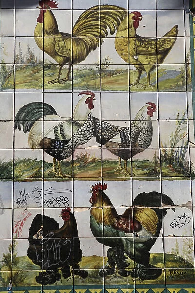 Spain, Madrid, Ornately patterned tiles