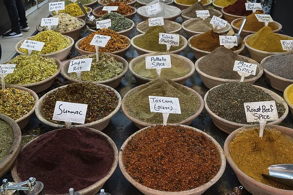 Spices for sale in a market in Jerusalem