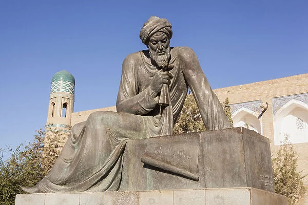 Statue of Al Khwarizmi, a ninth century mathematician, Ichan Kala, Khiva, Uzbekistan