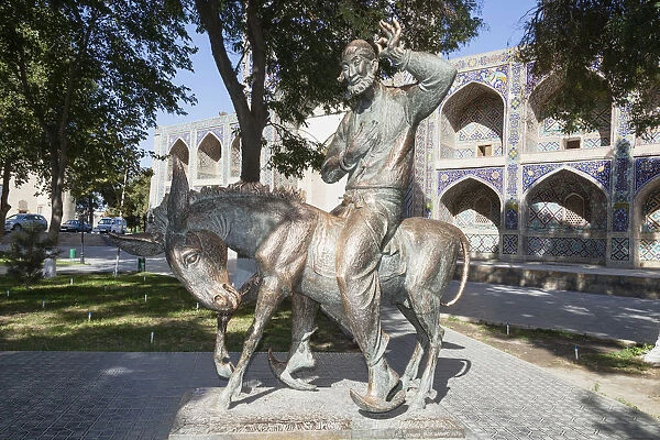 Statue of Khodja Nasreddin, also known as Hoja Nasruddin, Bukhara, Uzbekistan
