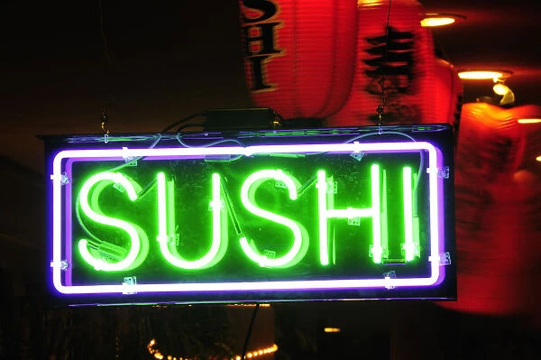 Sushi bar neon sign Palm Springs