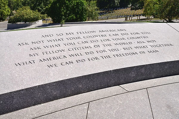 USA, Washington DC, Arlington National Cemetery, Grave of President JF Kennedy with