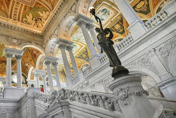 USA, Washington DC, Capitol Hill, Library of Congress, The Great Hall