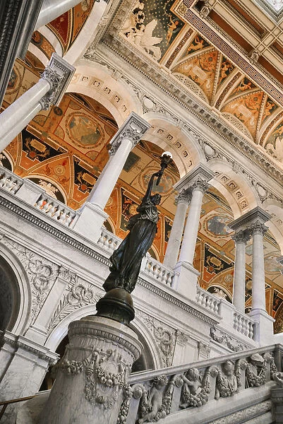USA, Washington DC, Capitol Hill, Library of Congress, The Great Hall